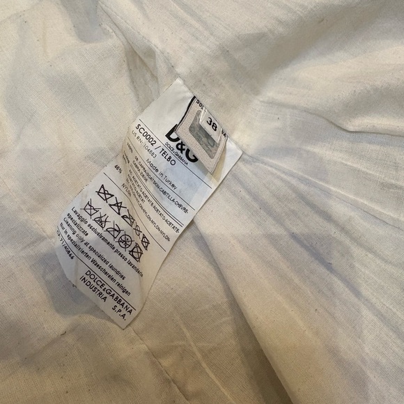 Dolce & Gabbana White Leather Coat SC0002/TELBO SZ 38 - Picture 14 of 16